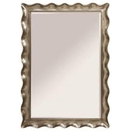 BASSETT MIRROR Bassett Mirror 6357-1445EC Pie Crust Leaner Mirror - Silver Leaf 6357-1445EC